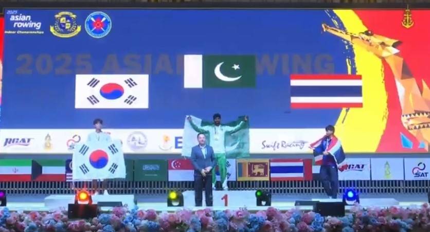  ایشین انڈور روئنگ چیمپئن شپ؛پاکستان نے10گولڈ، 3چاندی، 1 کانسی کا میڈل جیت لیا