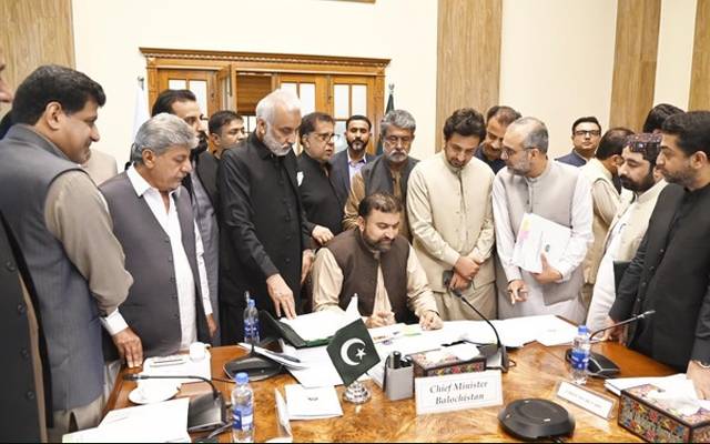 بلوچستان کابینہ کی 1020 ارب روپے کے بجٹ کی منظوری 