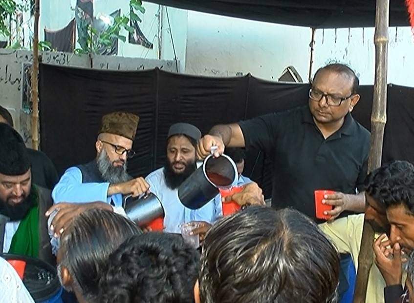 محرم الحرام ؛ مزار بی بی پاک دامن پرعزاداروں کے لئے میٹھے پانی کی سبیل کا اہتمام