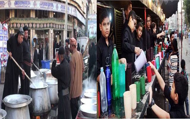  9محرم الحرام: شہر بھر میں شہدائے کربلا کی یاد میں نذرونیاز اور سبیلوں کا سلسلہ جاری