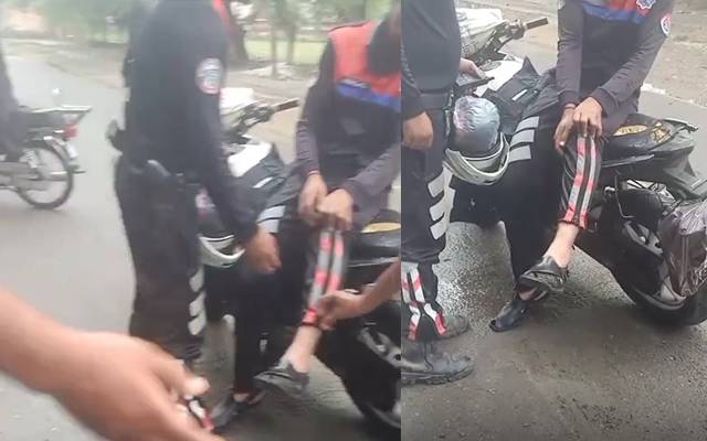 لاہور: ڈولفن اہلکار حادثے کا شکار، سڑک پر گر گئے