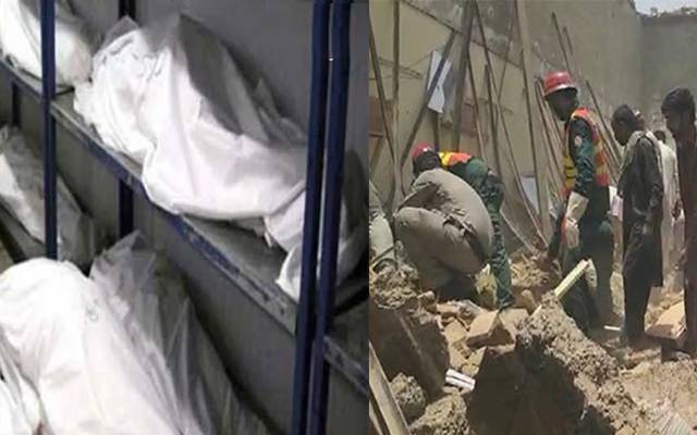 لاہور: مکان کی چھت گرنے سے ایک ہی خاندان کے 5 افراد جاں بحق