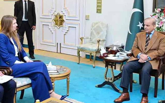 وزیراعظم سے برطانوی ہائی کمشنر جین میریٹ کی ملاقات، دو طرفہ تعلقات پر تبادلہ خیال 