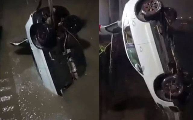 گوگل میپ کا استعمال؛ خاتون گاڑی سمیت نالے میں جا گریں