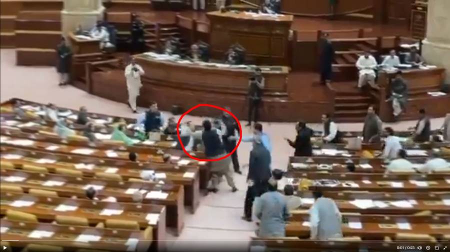 Punjab Assembly , Khalid Nisar Dogar, Hassan Riaz MPA, City42 opposition member suspended 