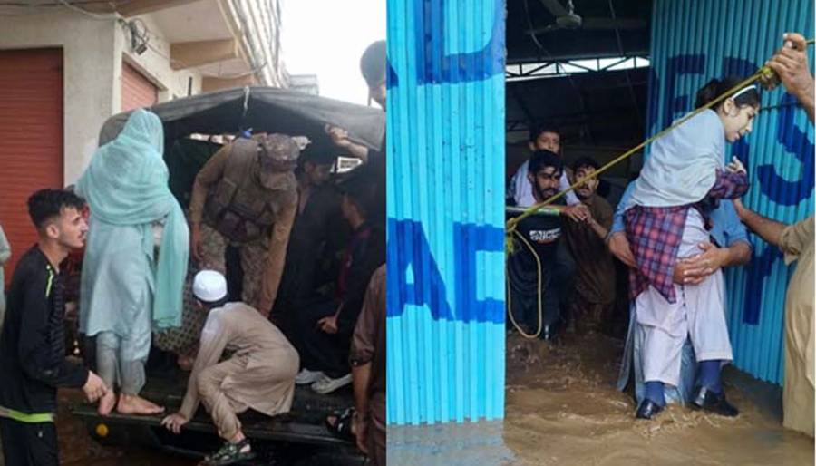   دریائے سوات کے سیلابی ریلے میں پھنسے 12 افراد کو زندہ بچا لیا گیا ہ