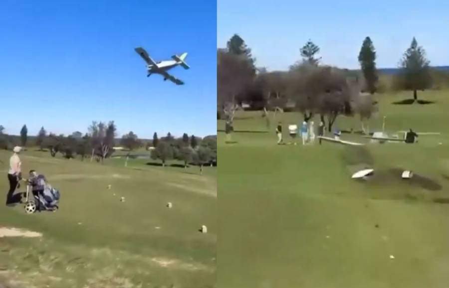 Plane cashed, City42, Crash Landing, Golf Course crash landing, Plane accident 