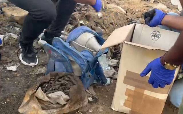  کراچی؛ کورنگی ملیر بندی سے دفن اسلحہ اور دستی بم برآمد