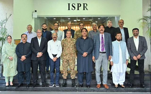 ڈی جی آئی ایس پی آر سے کونسل آف پاکستان نیوزپیپر ایڈیٹرز کے وفد کی ملاقات