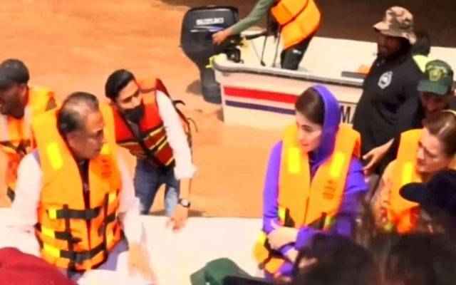 مریم نواز کا دریائے راوی کا دورہ، سیلابی صورتحال کا جائزہ