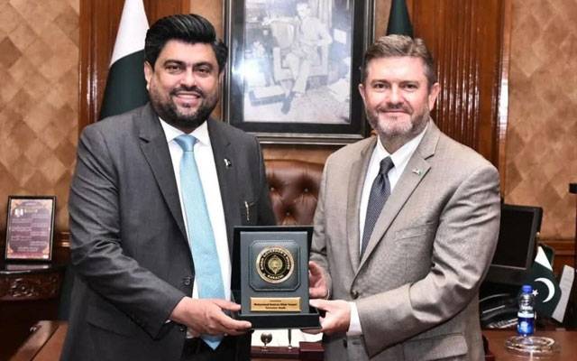  گورنر کامران خان ٹیسوری سے امریکہ کے نئے تعینات ہونیوالے قونصل جنرل چارلس گڈمین کی ملاقات 