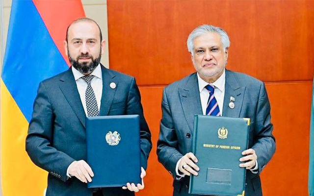 پاکستان اور آرمینیا کے درمیان سفارتی تعلقات قائم ہو گئے