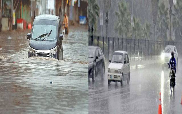 پنجاب اور سندھ  کےمتعدد شہروں میں موسلادھار بارش،گلیاں اور سڑکیں تالاب بن گئیں  