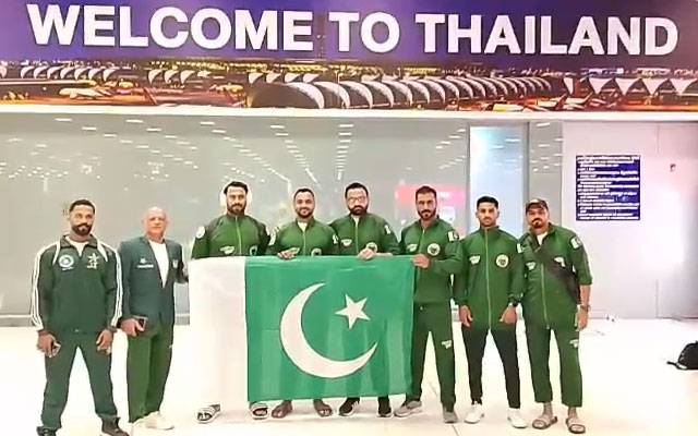 مسٹر اینڈ مس یونیورس باڈی بلڈنگ چیمپئن شپ؛ قومی باڈی بلڈنگ ٹیم کا 12 رکنی اسکواڈ بینکاک پہنچ گیا 