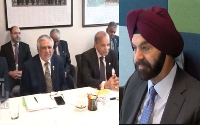 وزیراعظم شہباز شریف کی نیویارک میں ورلڈ بینک گروپ کے صدر اجے بنگا سے ملاقات