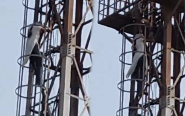 ماں کی ڈانٹ سے ناراض ہو کر بیٹی موبائل ٹاور پر چڑھ گئی، ویڈیو وائرل 