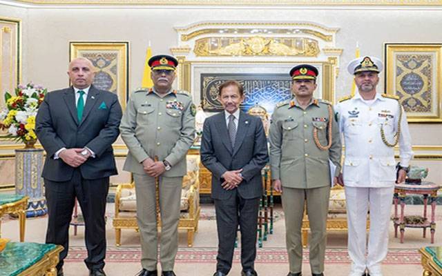 چیئرمین جوائنٹ چیفس آف اسٹاف کمیٹی جنرل ساحر شمشاد کا دورہ برونائی، دفاعی تعاون بڑھانے پر اتفاق 