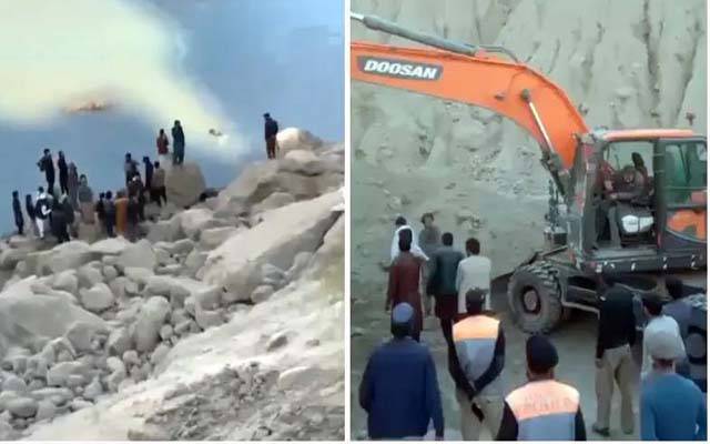 چلاس میں خوفناک لینڈ سلائیڈنگ، کئی گاڑیاں زد میں آگئیں، متعدد افراد دب گئے