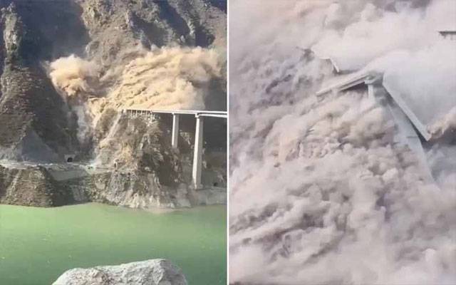 چین میں چند ماہ قبل ٹریفک کیلئے کھولے جانے والا پل گرگیا
