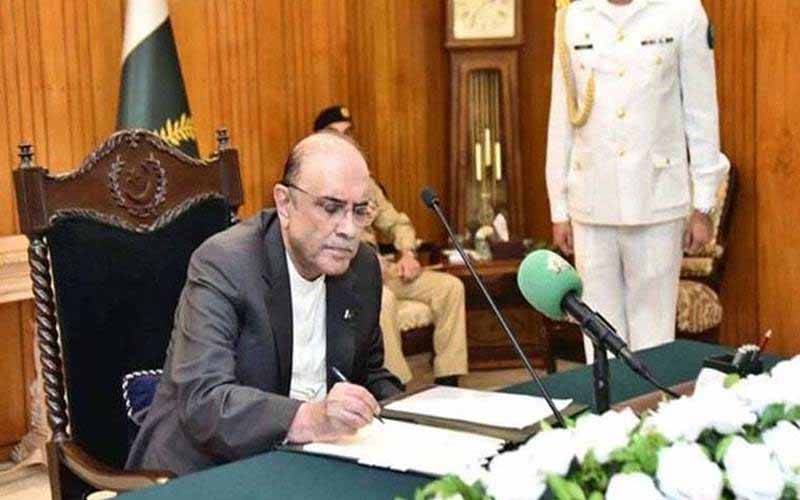 صدرِ مملکت نے پاکستان آرمی، ایئر فورس، اور نیوی ترمیمی بلز کی منظوری دے دی  