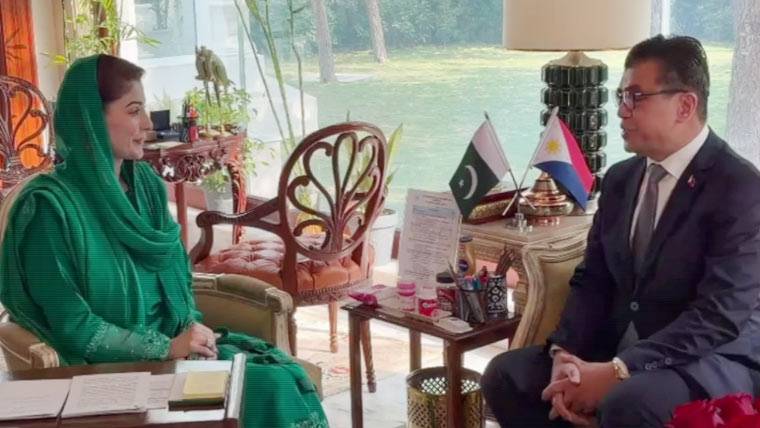 وزیراعلیٰ پنجاب مریم نواز  کی فلپائنی سرمایہ کاروں کو پنجاب میں سرمایہ کاری کی پیشکش 