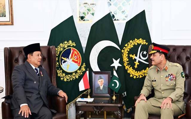 انڈونیشیا کے صدر سے چیف آف ڈیفنس فورسز عاصم منیر کی ملاقات؛دو طرفہ دفاعی تعاون پر تبادلہ خیال