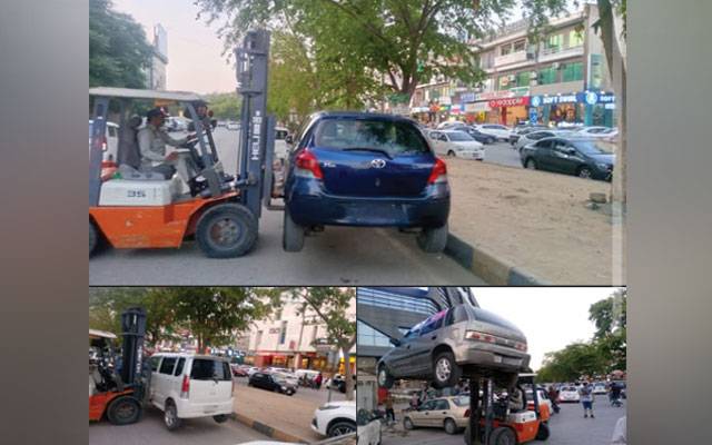 ٹریفک پولیس کا غیر قانونی پارکنگ کے خلاف کریک ڈاؤن، کاروباری مراکز کو لیگل نوٹسز جاری