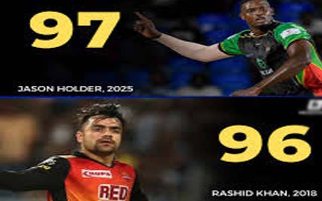 جیسن ہولڈر نے راشد خان سے ایک سال میں سب سے زیادہ وکٹین لینے کا ریکارڈ چھین لیا