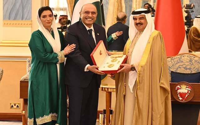 صدر زرداری اور بحرین کے شاہ کی اہم ملاقات،دوطرفہ تعلقات کے فروغ پر اتفاق