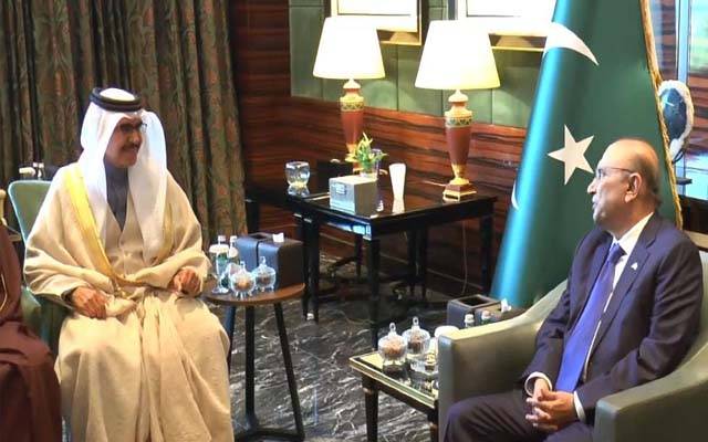 صدر زرداری اور بحرینی وزیر داخلہ کی ملاقات،سیکیورٹی تعاون پر تبادلہ خیال