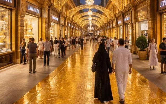 دبئی میں دنیا کی پہلی سونے کی سڑک بنائی جائے گی