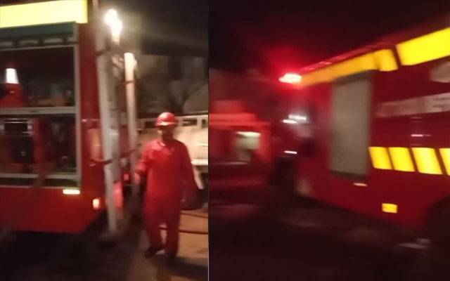 راولپنڈی:پارکنگ میں موجود آئل ٹینکر میں آگ لگ گئی