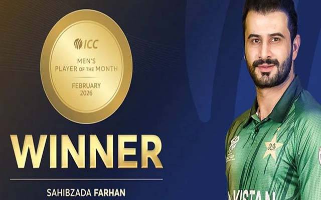 پاکستان کے صاحبزادہ فرحان آئی سی سی پلیئر آف دی منتھ قرار، پی سی بی چیئر مین کی مبارکباد