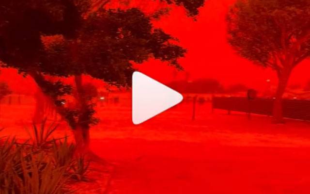 آسٹریلیا: شدید طوفان سے آسمان سرخ ہوگیا