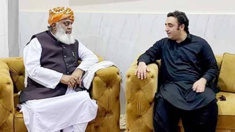 بلاول بھٹو زرداری کی مولانا فضل الرحمان کی رہائشگاہ آمد،سیاسی امور پر تبادلہ خیال