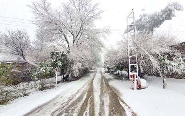       زیارت  میں برفباری، شہر نے برف کی سفید چادر اوڑھ لی