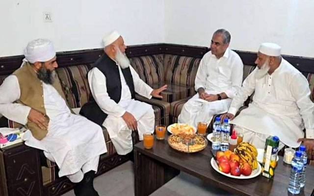 وزیرداخلہ محسن نقوی کی رائیونڈ تبلیغی اجتماع آمد، بھارت و بنگلہ دیش سےآئے اکابرین سے ملاقات