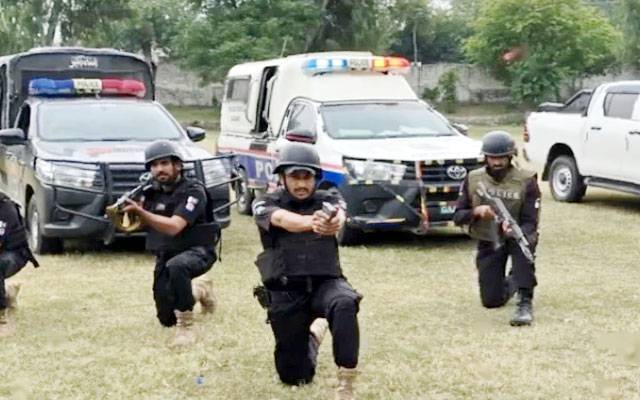 لاہور میں پولیس مشقیں، فرضی دہشت گردوں کو پکڑنے اور ہنگامی صورتحال سے نمٹنے کا مظاہرہ