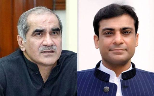سابق وزیر اعلیٰ پنجاب حمزہ شہباز شریف کی سابق وفاقی وزیر خواجہ سعد رفیق کے گھرآمد