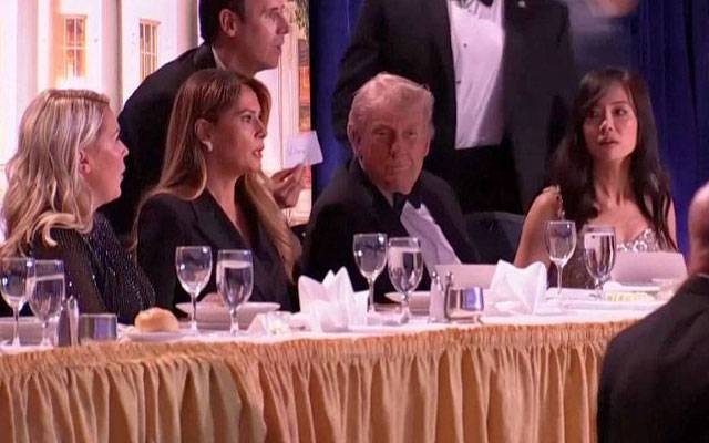 ڈونلڈ ٹرمپ کی موجودگی میں وائٹ ہاؤس ڈنر تقریب میں فائرنگ،حملہ آور قابو 