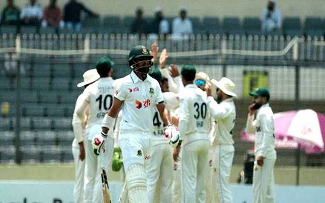 ڈھاکا ٹیسٹ کا پہلا دن، بنگلادیش نے پاکستان کیخلاف 4 وکٹ پر 301 رنزبنا لیے