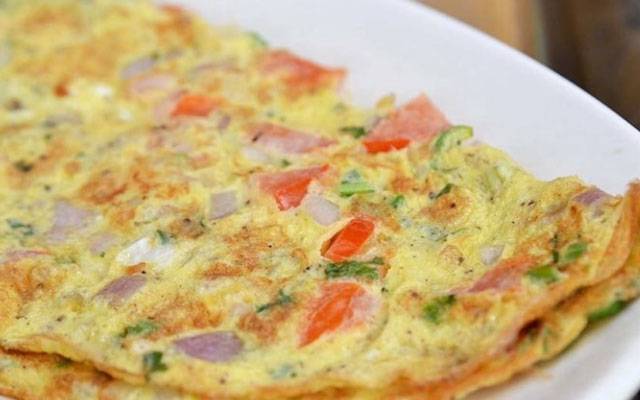 ویجی ٹیبل آملیٹ بنانے کی آسان ترکیب 