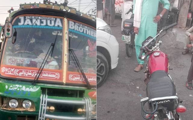 فیروز پور روڈ پر تیز رفتار بس کی ٹکر سے موٹر سائیکل سوار دو افراد جاں بحق 