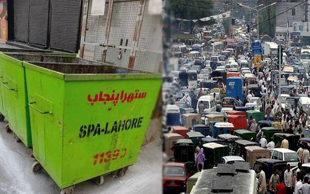 کوڑا دان ٹریفک کیلئے مسئلہ بن گئے، سی ٹی او کا نوٹس