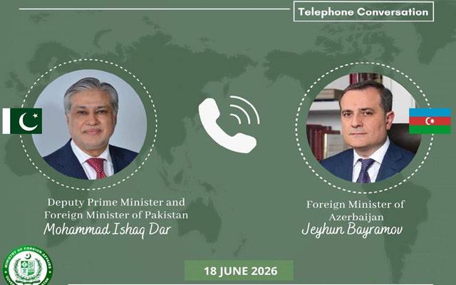 اسحاق ڈار سے آذربائیجان کے وزیر خارجہ کا ٹیلیفونک رابطہ
