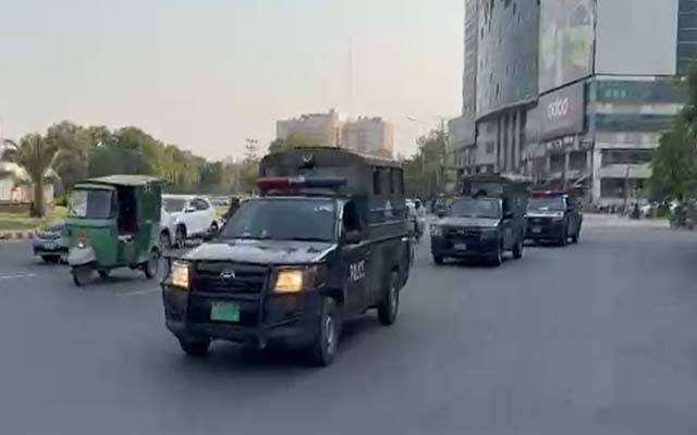 محرم الحرام سکیورٹی انتظامات، ماڈل ٹاؤن ڈویژن پولیس کا فلیگ مارچ