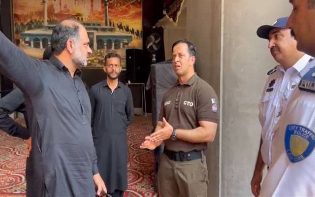 محرم الحرام: سی ٹی او کا ٹھوکر نیاز بیگ جلوس روٹ کا پیدل معائنہ