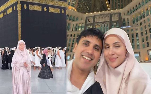 اداکارہ نمرہ خان نے شوہر کےساتھ عمرہ کرلیا 