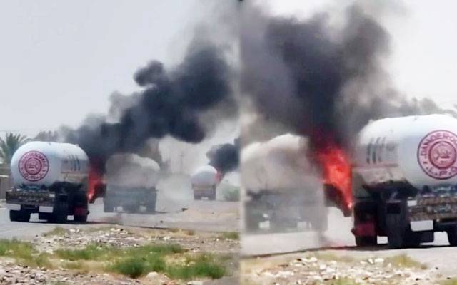 نوشکی : ایل پی جی کیلئے تفتان جانیوالے گیس بائوزر پر حملہ