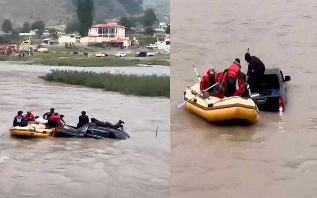 ناران؛ دریائے کنہار میں ٹک ٹاک بنانے کا شوق سیاحوں کو مہنگا پڑ گیا، ویڈیو وائرل